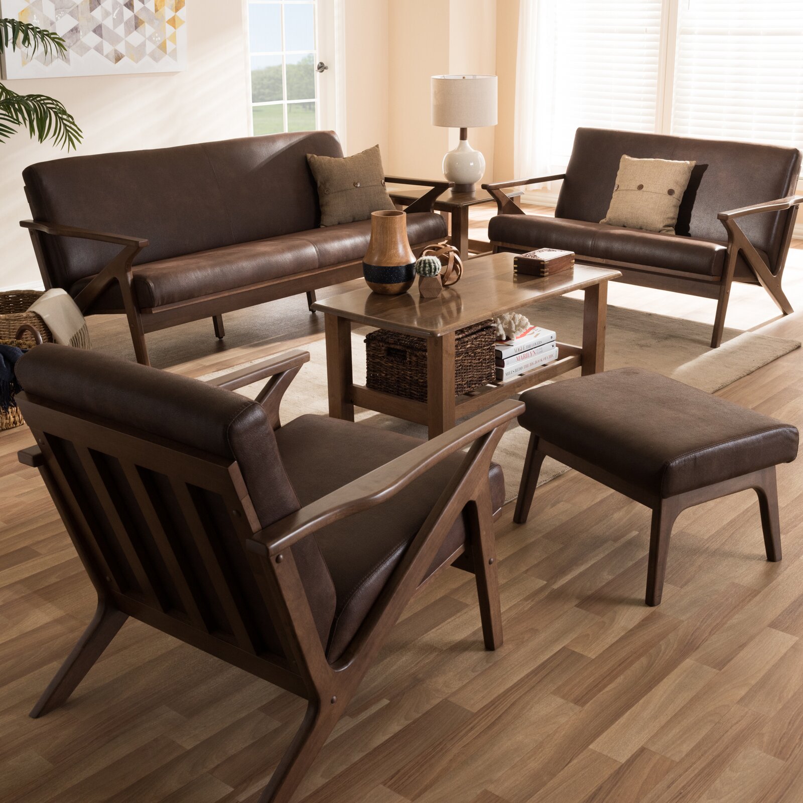 George Oliver Ulen 4 - Piece Vegan Leather Living Room Set & Reviews George Oliver Ulen 4 - Piece Vegan Leather Living Room Set & Reviews